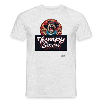 Scream therapy: Session in progress - Men's T-Shirt - heather grey - Front - AI Model Male 178 dark (178cm)