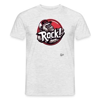 Rock music rocker gorilla rocks - Men's T-Shirt - heather grey - Front - AI Model Male 178 dark (178cm)