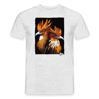 Ein Paar Hoatzin-Vögel - Männer T-Shirt - Grau meliert - Vorne - AI Model Male 178 dark (178cm)