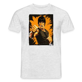 Das Gesicht der Kampfkunst - Männer T-Shirt - Grau meliert - Vorne - AI Model Male 178 dark (178cm)