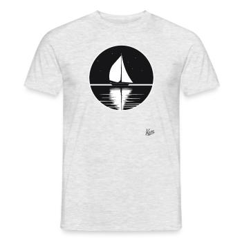 Das Segelboot: Abenteuer auf Hoher See - Männer T-Shirt - Grau meliert - Vorne - AI Model Male 178 dark (178cm)