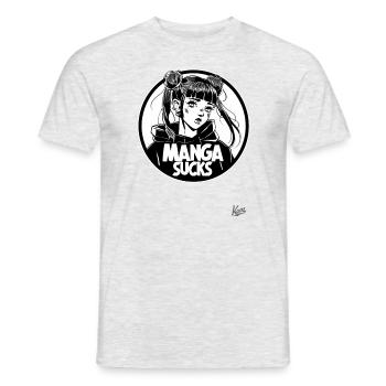 Japan Emo Girl : le manga craint - T-shirt homme - gris chiné - Devant - AI Model Male 178 dark (178cm)
