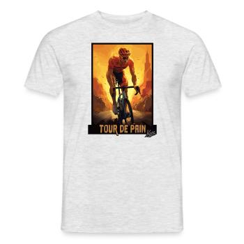 Tour de la souffrance : Cyclistes sur route Cyclisme Courses cyclistes - T-shirt homme - gris chiné - Devant - AI Model Male 178 dark (178cm)