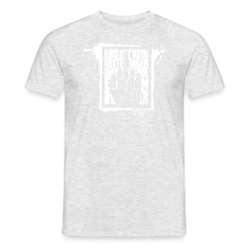 Einhorn Handzeichen weiß - Männer T-Shirt - Grau meliert - Vorne - AI Model Male 178 dark (178cm)