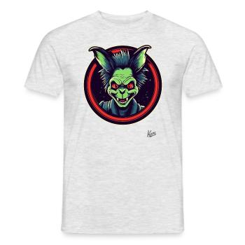 Petit lutin effronté - T-shirt homme - gris chiné - Devant - AI Model Male 178 dark (178cm)