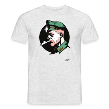 Le marin fumant fatigué - T-shirt homme - gris chiné - Devant - AI Model Male 178 dark (178cm)