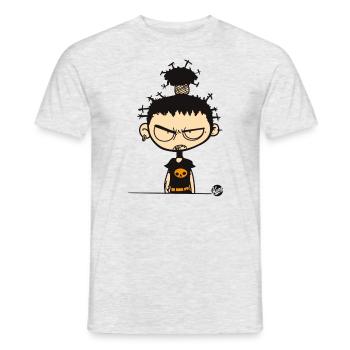 Always Angry Funny Punk - Men's T-Shirt - heather grey - Front - AI Model Male 178 dark (178cm)