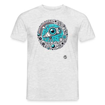 Astronomie Design "Auge der Astronomie" Teleskop - Männer T-Shirt - Grau meliert - Vorne - AI Model Male 178 dark (178cm)