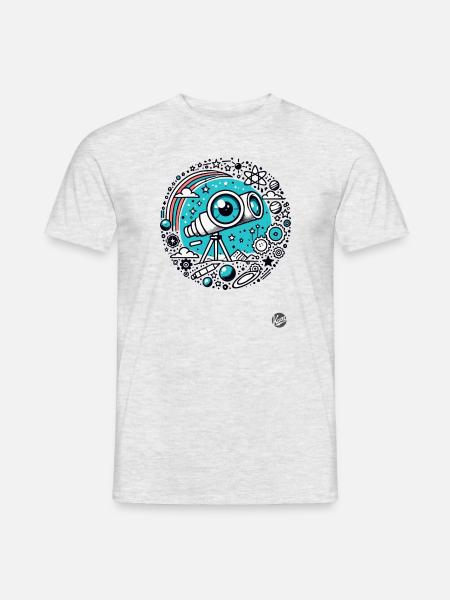 Télescope « Oeil de l’astronomie » - T-shirt homme - gris chiné
