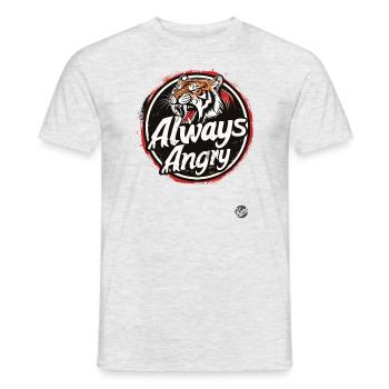 Tiger always angry - Men's T-Shirt - heather grey - Front - AI Model Male 178 dark (178cm)