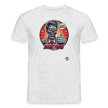 Pouce zombie vers le haut : Ça a l’air frais - T-shirt homme - gris chiné - Devant - AI Model Male 178 dark (178cm)