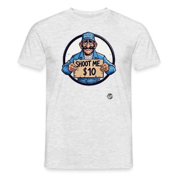 Parodie: Al-Bundy Dad-Life - Männer T-Shirt - Grau meliert - Vorne - AI Model Male 178 dark (178cm)