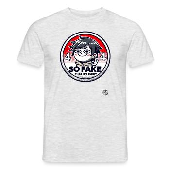 Tellement faux que c’en est drôle - T-shirt homme - gris chiné - Devant - AI Model Male 178 dark (178cm)