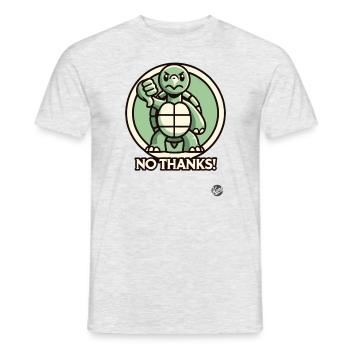 Angry turtle - thumbs down, no thanks! - Men's T-Shirt - heather grey - Front - AI Model Male 178 dark (178cm)