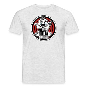 Cry Baby with Pacifier, Straight from Mom - Men's T-Shirt - heather grey - Front - AI Model Male 178 dark (178cm)