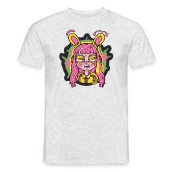 Ein seltsamer Hase - Männer T-Shirt - Grau meliert - Vorne - AI Model Male 178 dark (178cm)