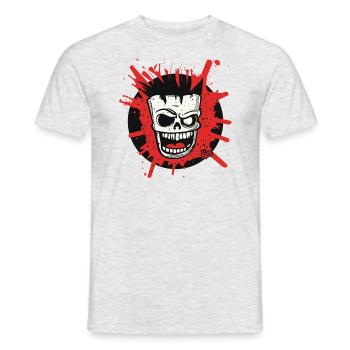 Chaos Skull Mask Freak - Men's T-Shirt - heather grey - Front - AI Model Male 178 dark (178cm)