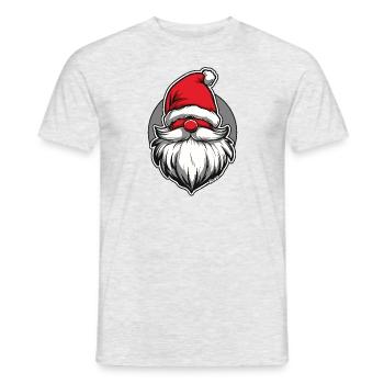 Le Père Noël en nain de jardin - T-shirt homme - gris chiné - Devant - AI Model Male 178 dark (178cm)
