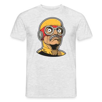Old Super Hero - Men's T-Shirt - heather grey - Front - AI Model Male 178 dark (178cm)
