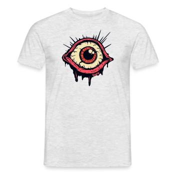 Eerie, hypnotic and awake, the eye - Men's T-Shirt - heather grey - Front - AI Model Male 178 dark (178cm)