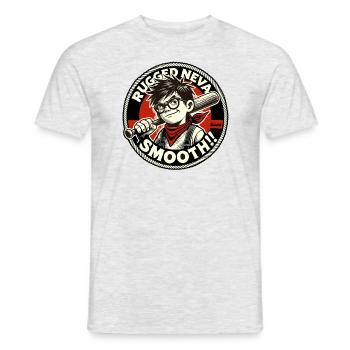 Rough, genuine and unstoppable! Strong smart boy - Men's T-Shirt - heather grey - Front - AI Model Male 178 dark (178cm)