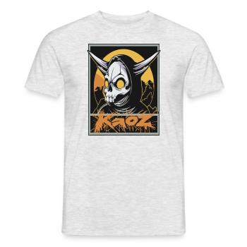 Doom Reaper – Höllischer Sensenmann - Männer T-Shirt - Grau meliert - Vorne - AI Model Male 178 dark (178cm)
