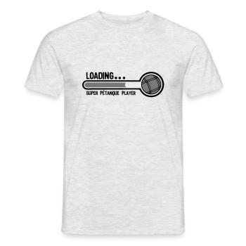 Petanque Ball Super Laden Spieler1 - Männer T-Shirt - Grau meliert - Vorne - AI Model Male 178 dark (178cm)