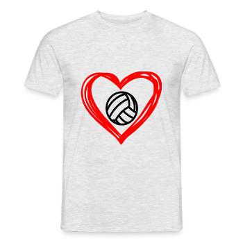 Volleyball Volleyball player Volleyball player - Men's T-Shirt - heather grey - Front - AI Model Male 178 dark (178cm)