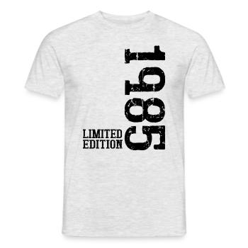 1985 Vintage Born Edition Limitée - T-shirt homme - gris chiné - Devant - AI Model Male 178 dark (178cm)