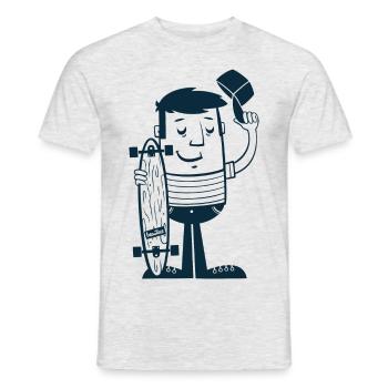 Do not Call It Skateboard - Men's T-Shirt - heather grey - Front - AI Model Male 178 dark (178cm)