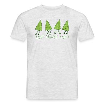 Pun Run Forest Run Movie Pun Gift - Men's T-Shirt - heather grey - Front - AI Model Male 178 dark (178cm)