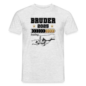 Bruder Loading 2025 - Männer T-Shirt - Grau meliert - Vorne - AI Model Male 178 dark (178cm)