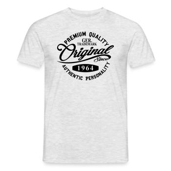 Original Since 1964 Handwriting Premium Quality - Männer T-Shirt - Grau meliert - Vorne - AI Model Male 178 dark (178cm)