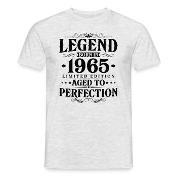 Légende Depuis 1965 Vintage Vintage Anniversaire - T-shirt homme - gris chiné - Devant - AI Model Male 178 dark (178cm)