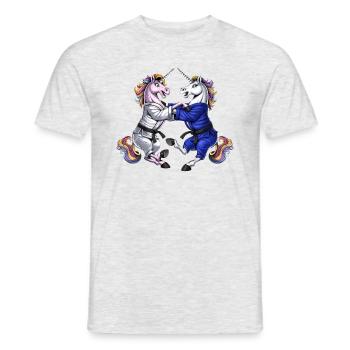 Licornes Jiu-Jitsu Lutte - T-shirt homme - gris chiné - Devant - AI Model Male 178 dark (178cm)