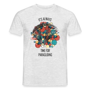 Paragliding Gleitschirm Paragleiter Paraglider - Männer T-Shirt - Grau meliert - Vorne - AI Model Male 178 dark (178cm)