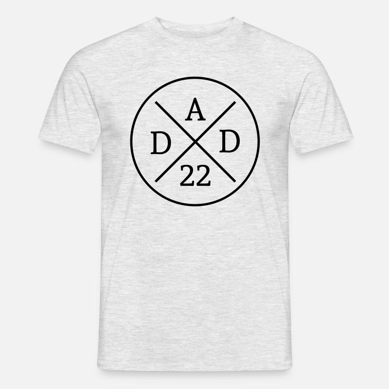 Dad 22 Kreis - Farbwechsel - Männer T-Shirt - Grau meliert