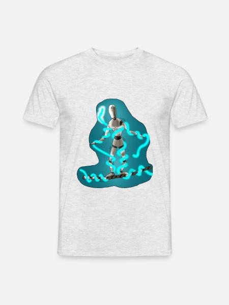 Seiltanzende Puppe - Männer T-Shirt - Grau meliert