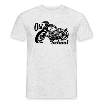 Old school - T-shirt homme - gris chiné - Devant - AI Model Male 178 dark (178cm)