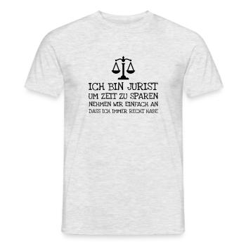 Ich Bin Jurist Um Zeit Zu Sparen Nehmen Wir Einf - Männer T-Shirt - Grau meliert - Vorne - AI Model Male 178 dark (178cm)