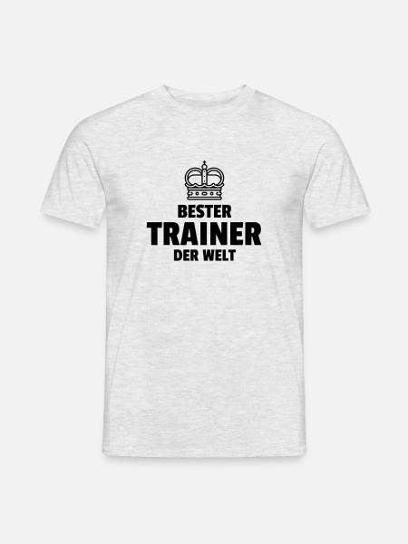 Bester Trainer Der Welt - Männer T-Shirt - Grau meliert
