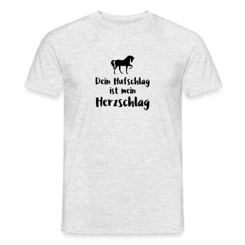 Dein Hufschlag Ist Mein Herzschlag - Männer T-Shirt - Grau meliert - Vorne - AI Model Male 178 dark (178cm)