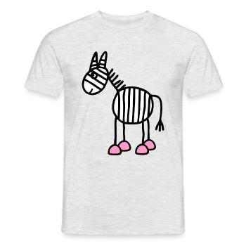 Stripes Striped horse zebra - Men's T-Shirt - heather grey - Front - AI Model Male 178 dark (178cm)
