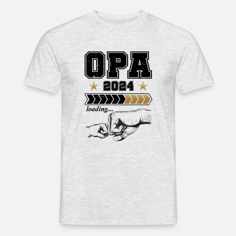 Opa 2024 Loading - Männer T-Shirt - Grau meliert