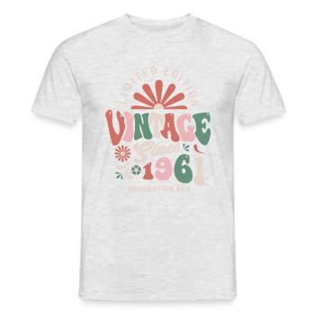 1961 Birthday 1961 vintage - Men's T-Shirt - heather grey - Front - AI Model Male 178 dark (178cm)