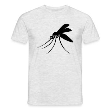 moustique - T-shirt homme - gris chiné - Devant - AI Model Male 178 dark (178cm)