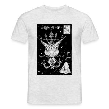 DEEP SPACE ANIMAL - Männer T-Shirt - Grau meliert - Vorne - AI Model Male 178 dark (178cm)