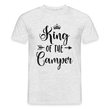 Camping Camper Camping Roi Caravane Camper Hommes - T-shirt homme - gris chiné - Devant - AI Model Male 178 dark (178cm)