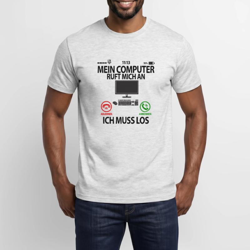 Computerfreak Computer Nerd Computernerd Sprüche Männer T-Shirt