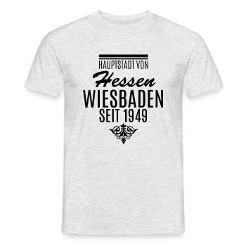 Hessen WIESBADEN - Männer T-Shirt - Grau meliert - Vorne - AI Model Male 178 dark (178cm)